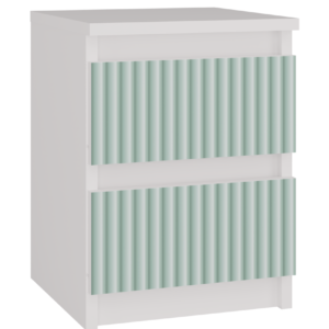 SZAFKA NOCNA M2 BIAŁY FRONT MIĘTOWY ZIELONY ARTESO MALWA STOLIK KOMODA