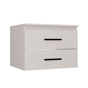 SZAFKA POD UMYWALKĘ NEL 60 UC WISZĄCA 2 SZUFLADY KASZMIR BEŻ 60x50x45 CM