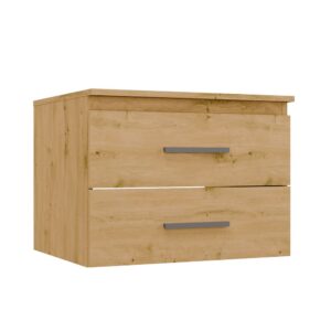 SZAFKA POD UMYWALKĘ NEL 60 WISZĄCA 2 SZUFLADY DĄB ARTISAN 60x50x45 CM